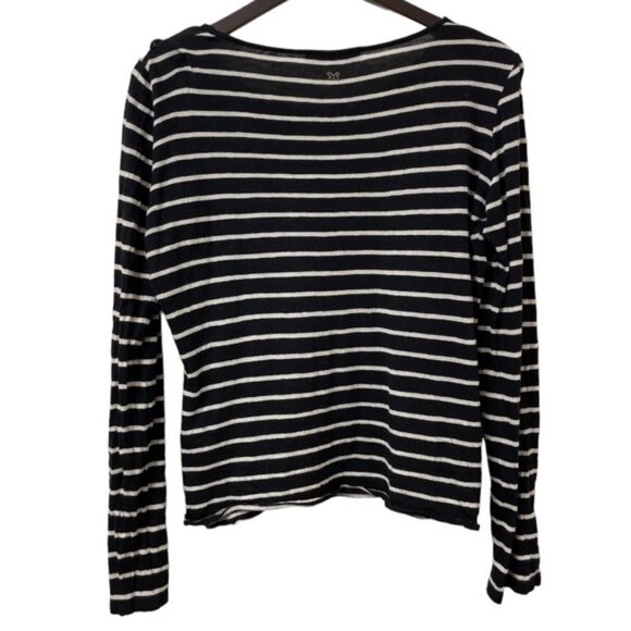 Maxmara Weekend striped long sleeve wool blend top - Picture 3 of 7